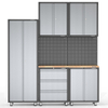 Sistema de gabinete de taller y almacenamiento de garaje de 8 piezas de metal