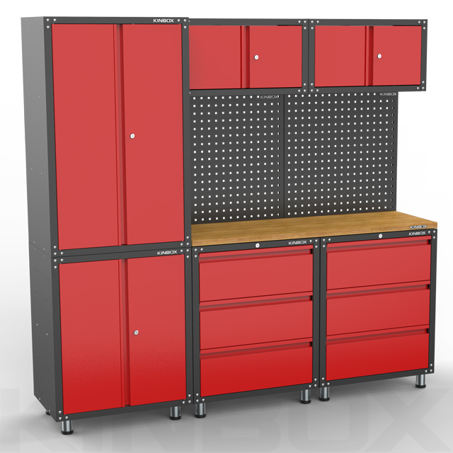 Sistema de almacenamiento de garaje de metal de 9 piezas para taller