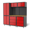 Kinbox Metal Professional 9pcs Gabinetes de herramientas de garaje para almacenamiento de taller